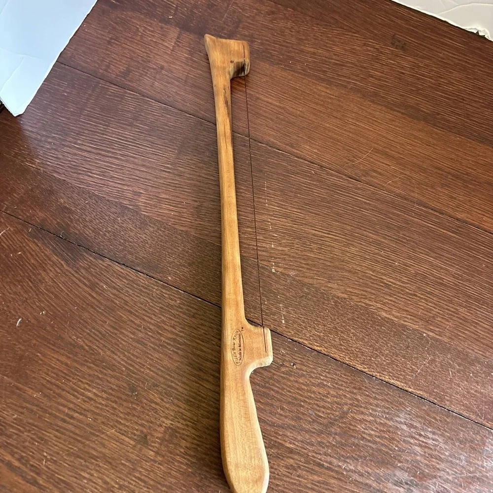 Vintage Cherry Fiddle Bow Bread Knife Made In Montana Right Handed 9.5
